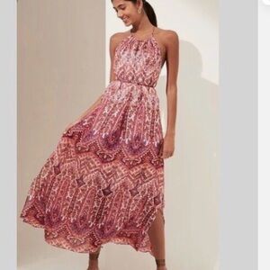 BANANA REPUBLIC Red Patterned Maxi Dress NWT